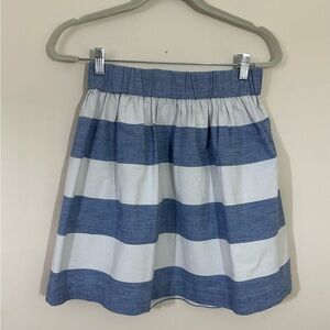 An Amazing  flair style skirt sz me in an amazing woven fabric   IStriped,